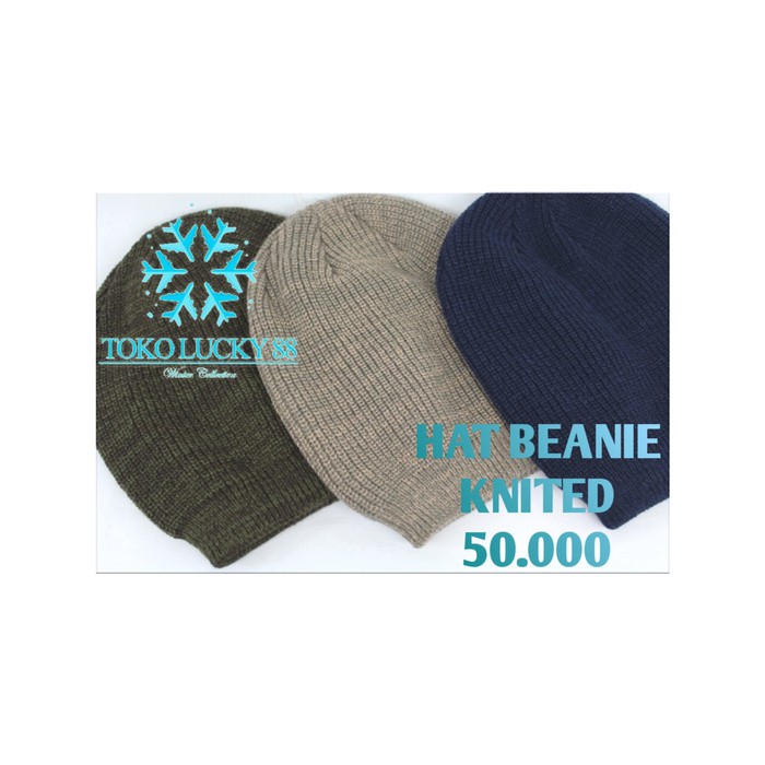 Topi Kupluk Pria/Wanita Bahan Tipis Untuk Musim Semi/Panas LL542 Topi Kupluk Rajut Wool Hat Beanie K