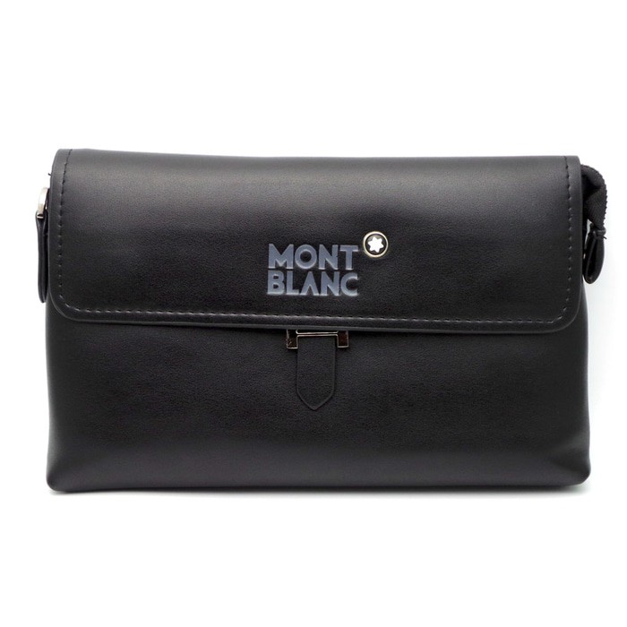 Termurah  DOMPET HANDBAG BRANDED KULIT IMPOR MURAH | MONTBLANC 1610-2 BLACK - Gratis Ongkir