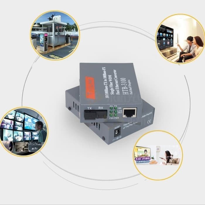 HTB 3100 - FO Converter HTB 3100 sepasang AB NetLink HTB 3100