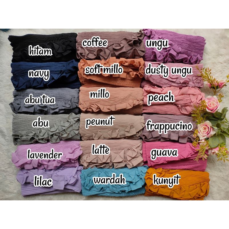 BERGO PED PLISKET GOTIK CERUTY / MARYAM PLISKET / JILBAB PLISKET / HIJAB PLISKET / KHIMAR CERUTY