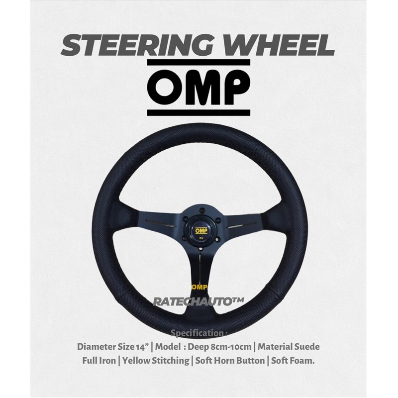 OMP DEEPCORN STEERING WHEEL-STIR RACING OMP-SETIR MOBIL RACING OMP-SETIR OMP CELONG