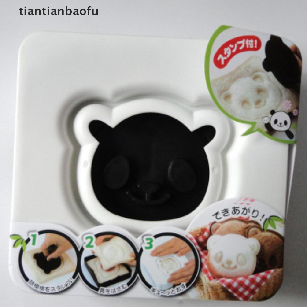 Cetakan Pemotong Kue Roti Sandwich Cookies Bento Bentuk Panda Timbul Untuk Dekorasi