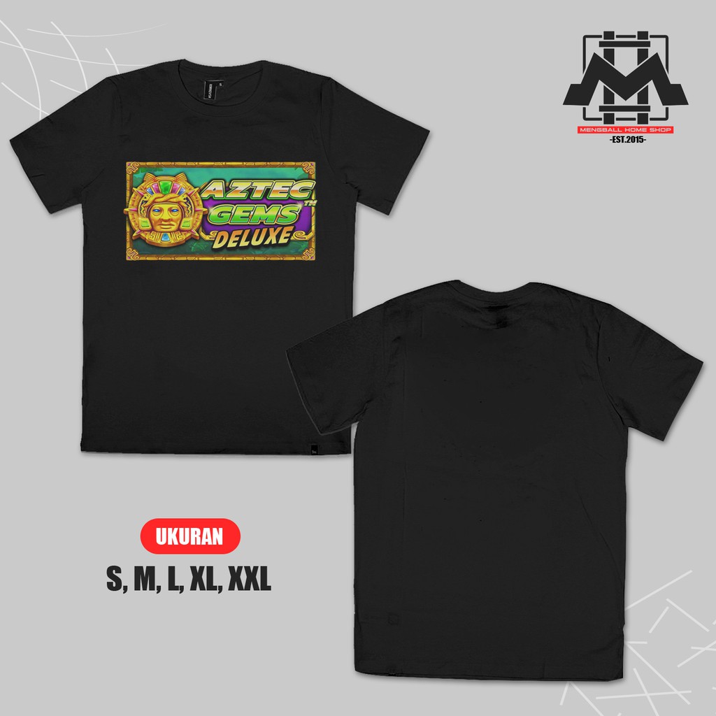Kaos Baju Aztec Gems Deluxe Slot Kaos DTF / Sablon DTF / Kaos Custom / Kaos Game