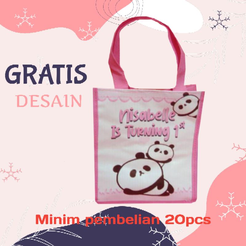 

Tas ultah/Goodie bag spunbond karakter murah