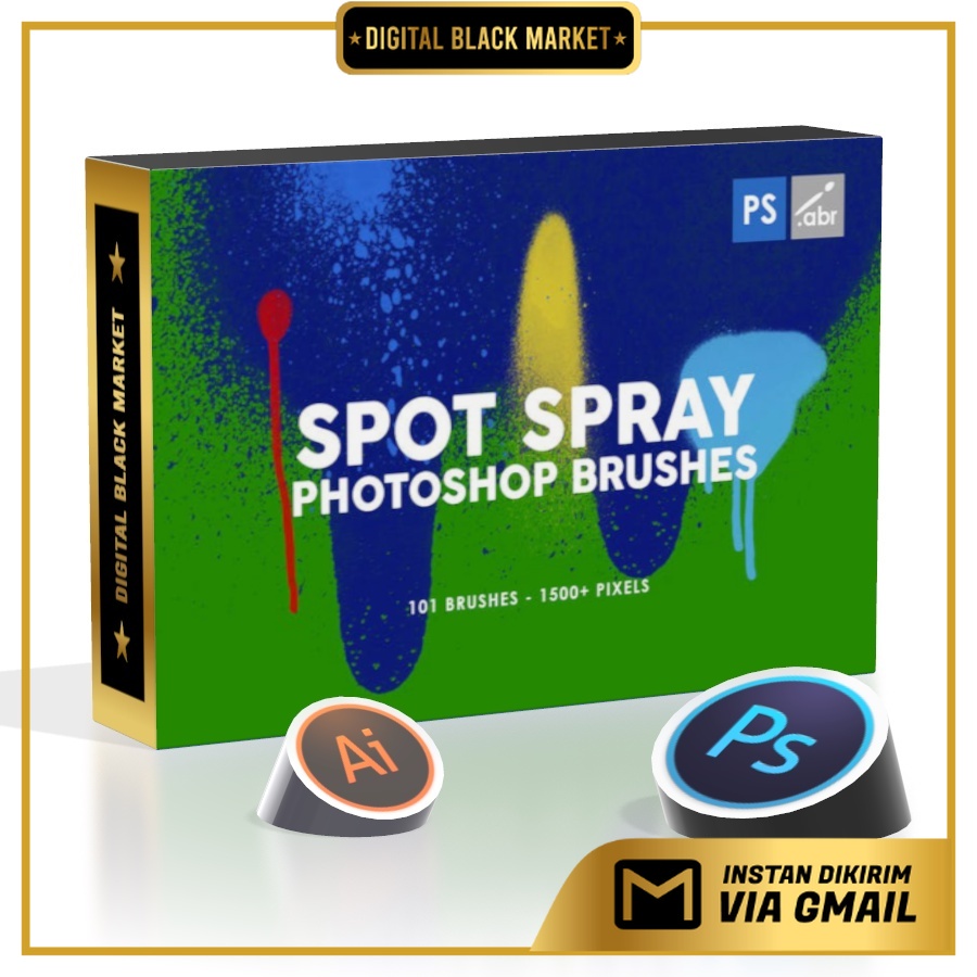 101 Spot Blob Spray - Photoshop Stamp Brushes