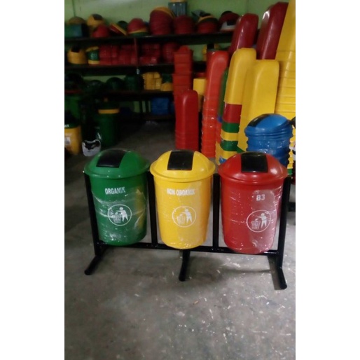 tempat sampah fiberglass 3in1 70L