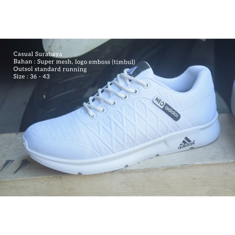 Sepatu Ads Neo Putih Polos full white Pria Wanita