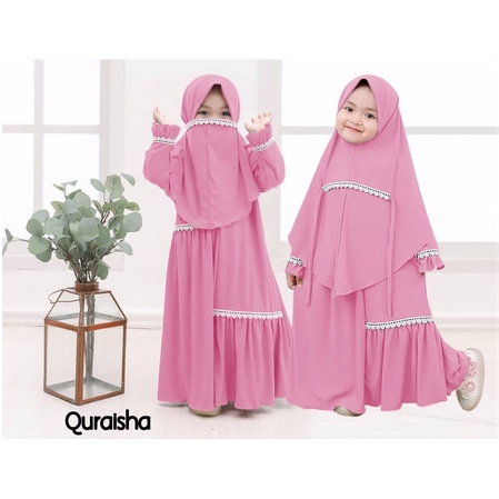 Baju Lebaran Anak Perempuan Muslimah Kids Terbaru 2022 Quraisha Kids Syari Anak Usia 4 5 6 Tahun Murah