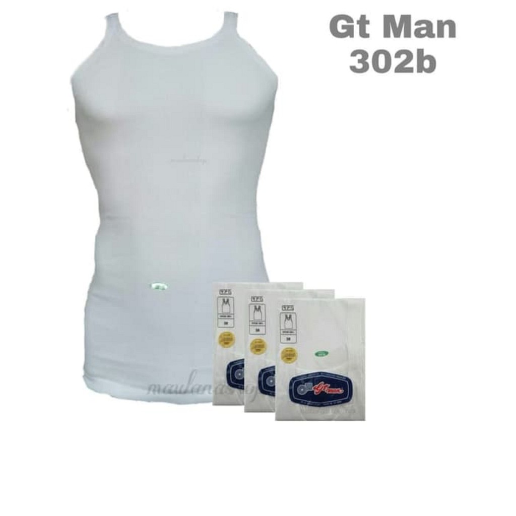 GT MAN SINGLET / SINGLET GT MAN POLOS / BAHAN KATUN /  SIZE 34 36 38 40 42