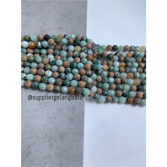 Batu MIX AVENTURINE INDIAN AGATE JASPER CUTTING 10mm natural BATU ALAM