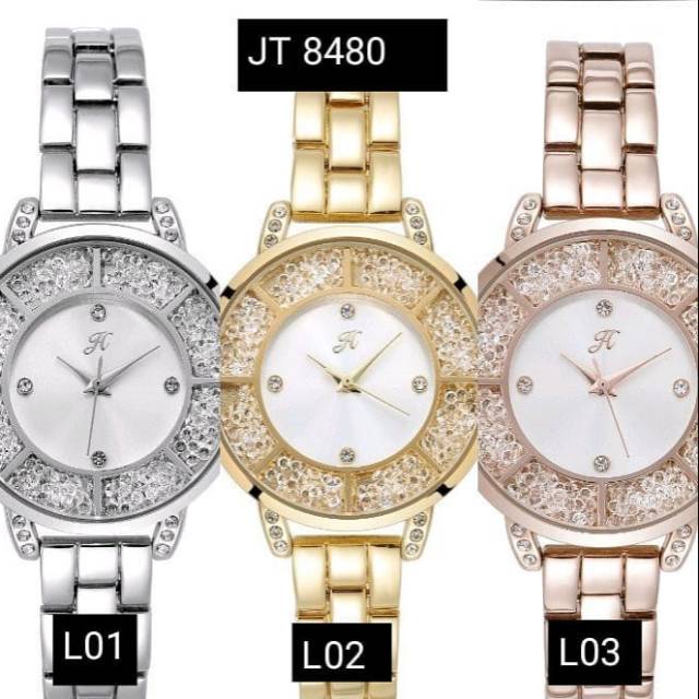 JAM TANGAN WANITA TIPE 8480 IMPORT MERK JIMSHONEY MEWAH ANTI AIR