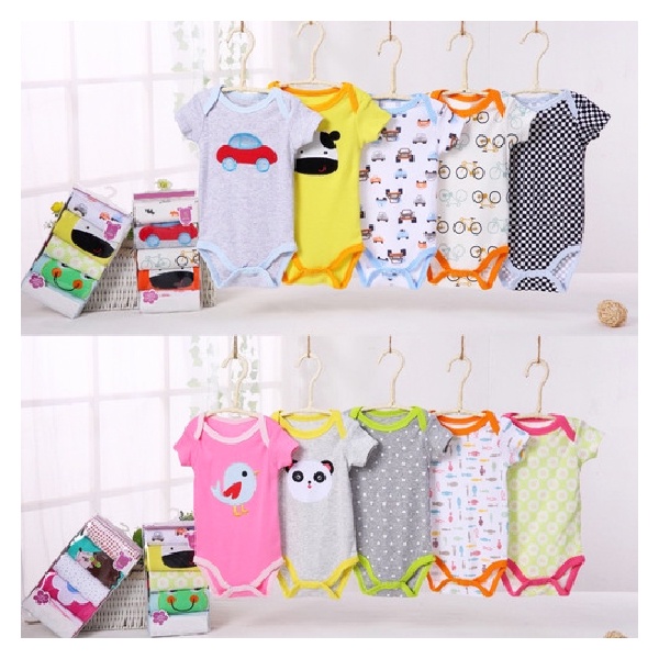 Jumper Bayi Bodysuit 5in1 Carterlove Tangan Lengan Pendek 3 6 9 12 Bulan