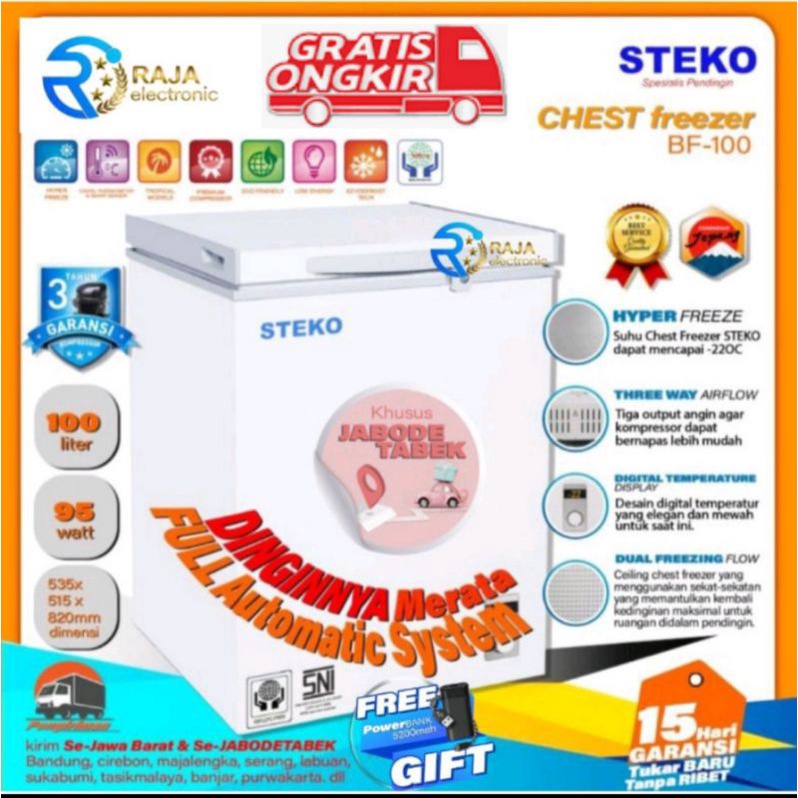 Chest Freezer STEKO BF-100 , freezer box daging ice cream