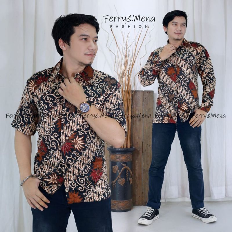 Terlaris Kemeja Batik lengan panjang / Hem Batik Pendek / Kemeja Cowok Batik