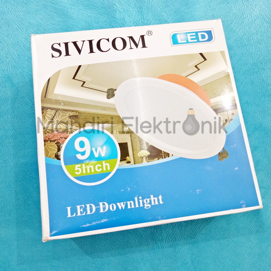 LED Panel Light downlight 9 watt Sivicom Putih SNI