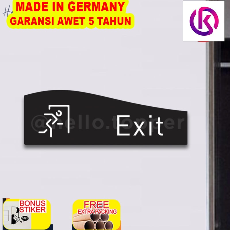 

Promo Sign Board Exit Ekslusif Print Signage Akrilik - Hitam