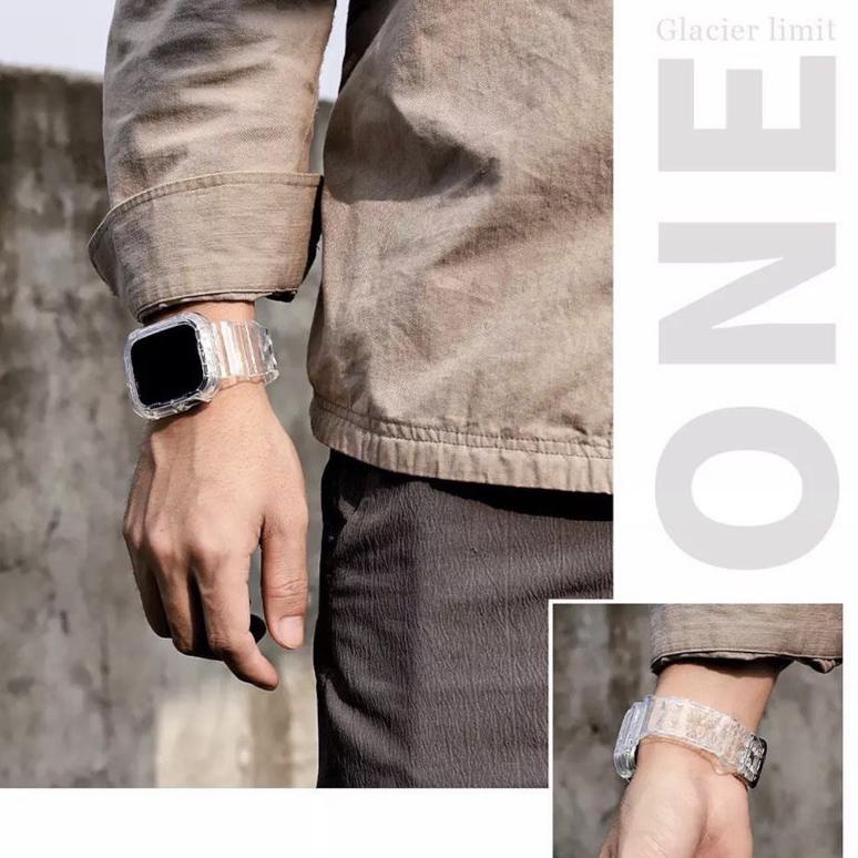 Glacier Strap Iwatch (Series 1 - 7 / Se ) Strap Transparan Colour 19 Warna All Series Iwatch  Hot Pr