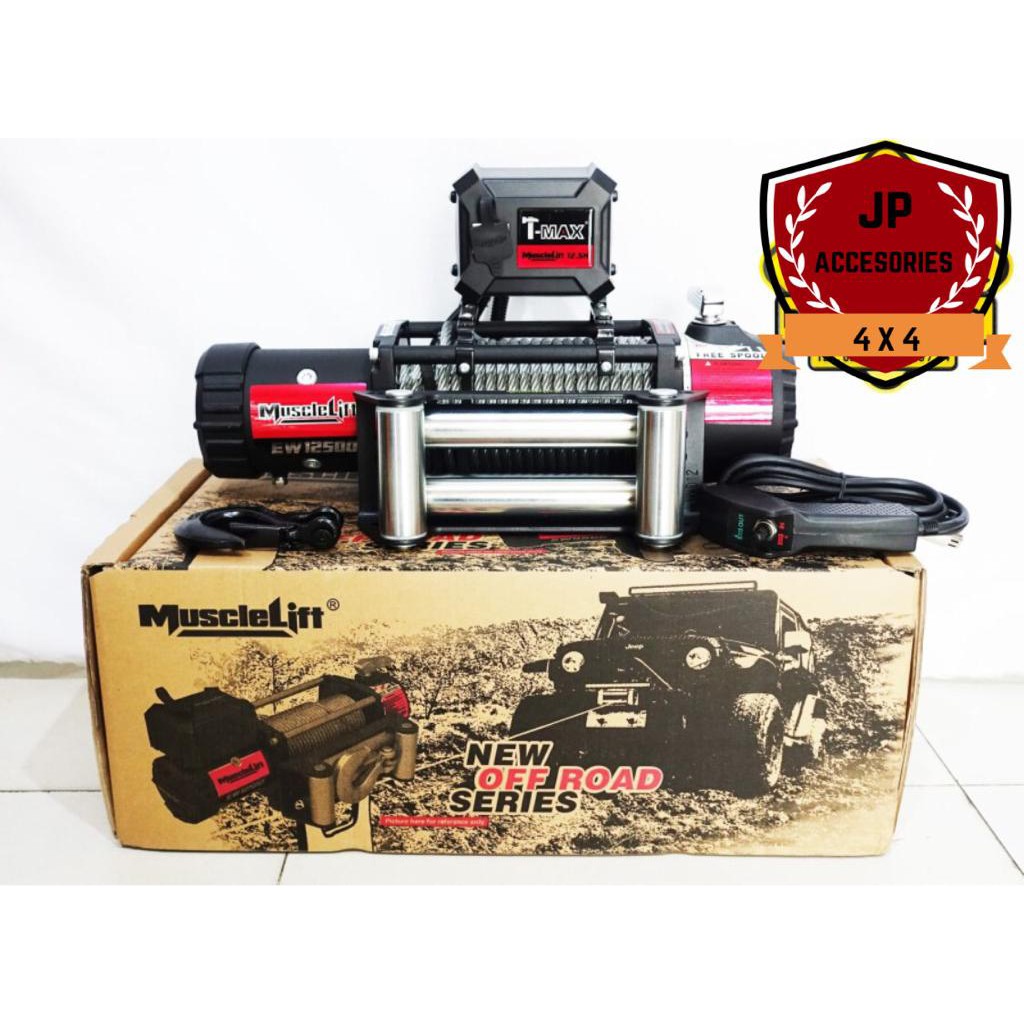 Winch T-Max MuscleLift Winch EW-12500 Steel Rope