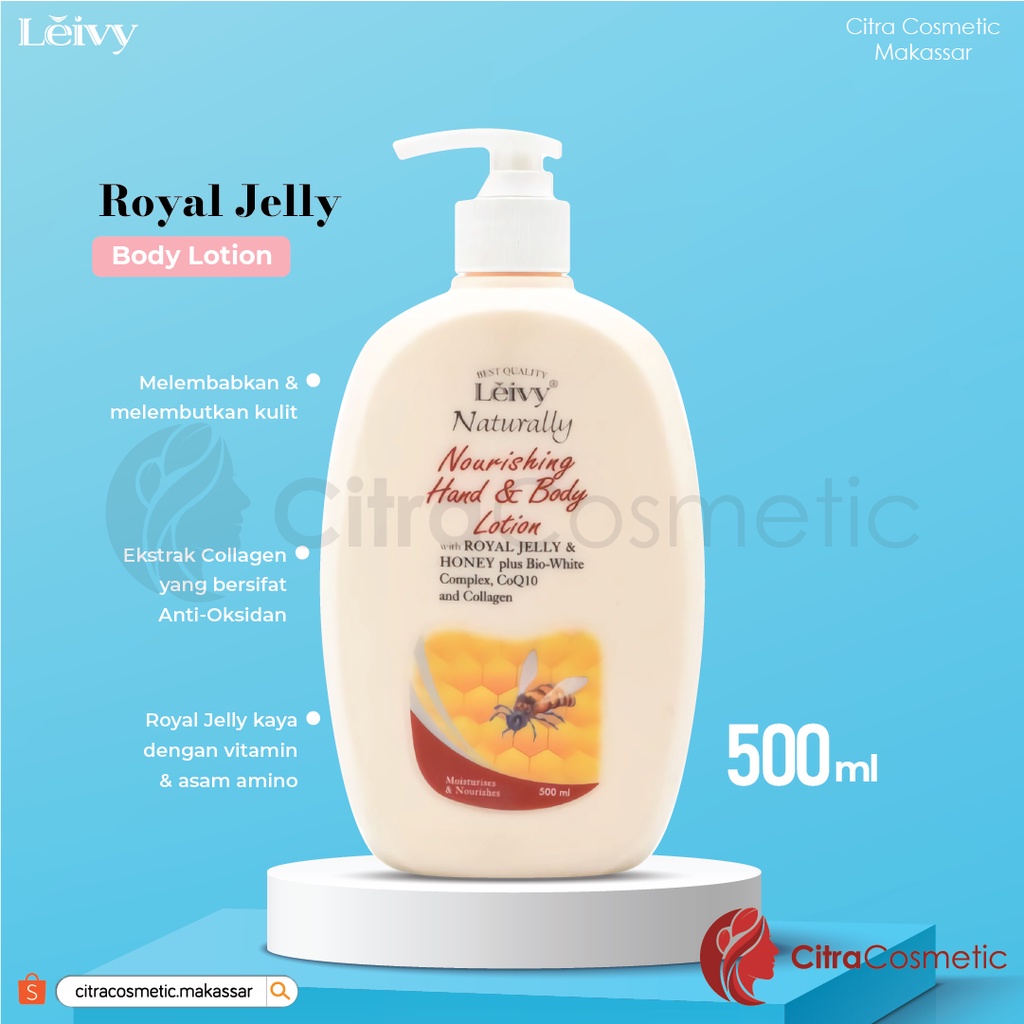 Leivy Hand Body Lotion Goats Milk &amp; Royal Jelly 500 Ml