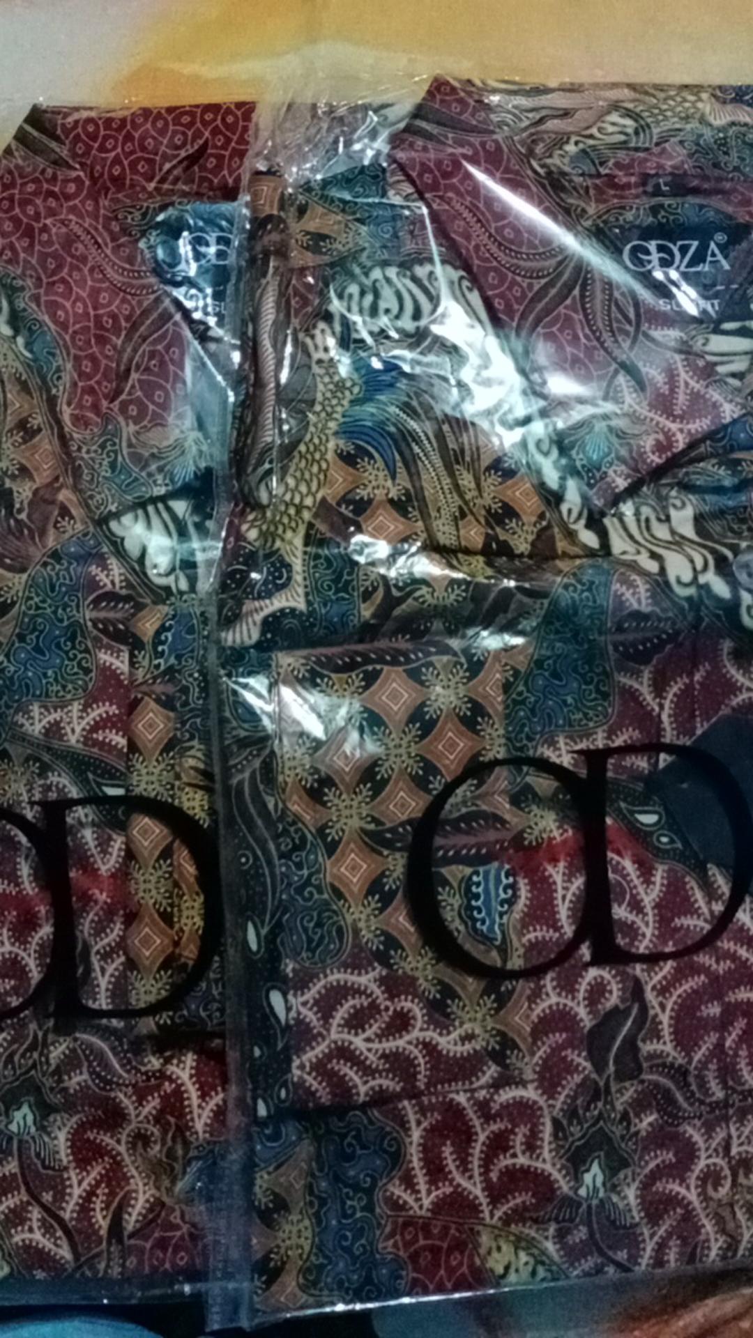 Odza Kemeja Batik Pria Lengan Panjang Baju Pria Batik Modern Populer Prayata
