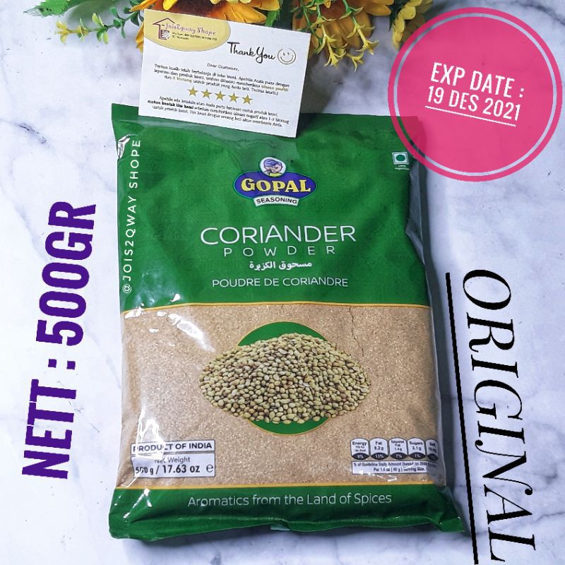 

Ketumbar Bubuk GOPAL 500gr / Coriander Powder 500gr / Rempah
