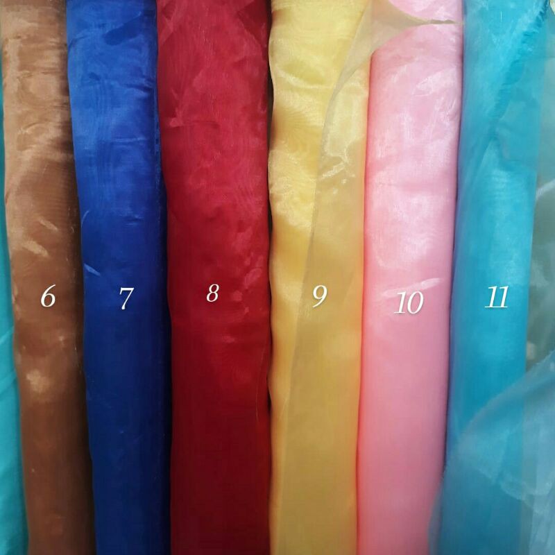 Bahan organdi polos/Kain organdi