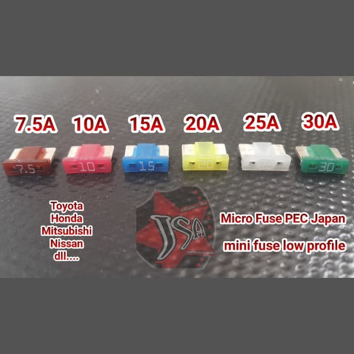Ready Stock Sekring Micro Fuse PEC Japan Mini Low Profile micro blade universal