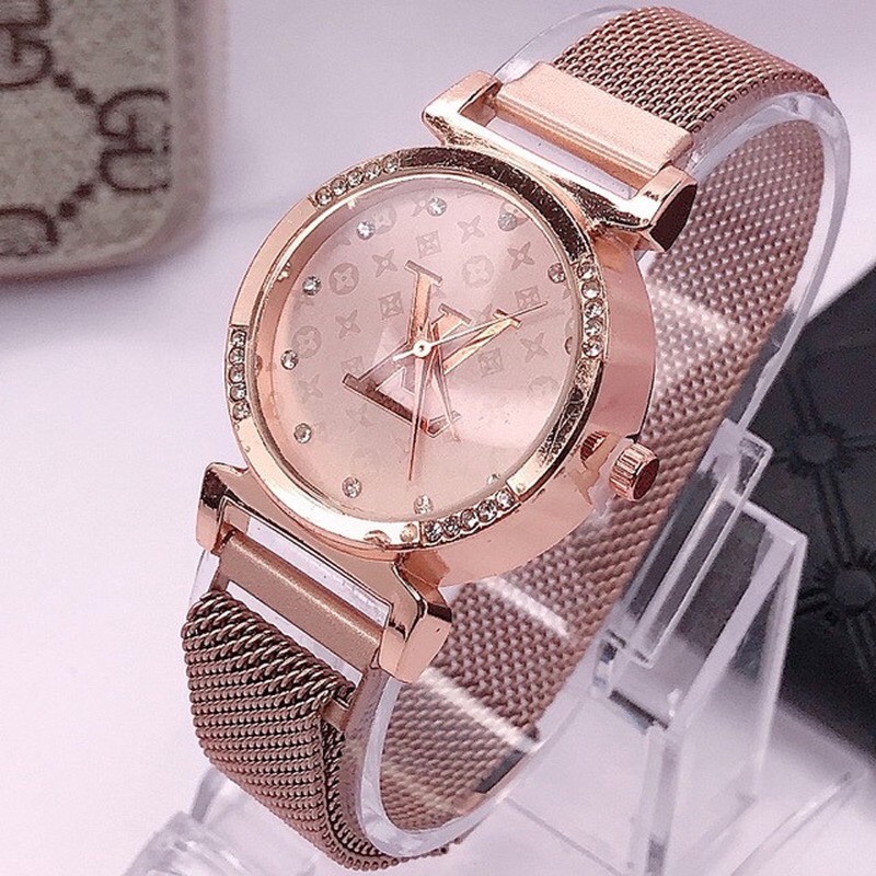 ✅[COD] JAM TANGAN WANITA MAGNET RANTAI IMPORT LV MURAH W62