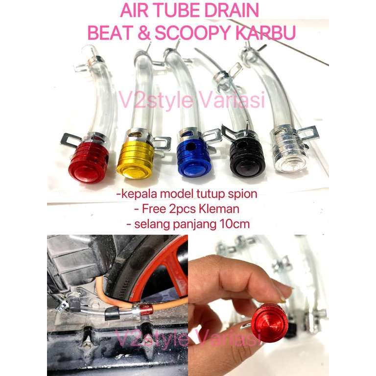 AIR TUBEDRAIN BEAT KARBU SCOOPY CARBU OLD 10CM SELANG PEMBUANGAN FILTER UDARA 10 CM SLANG FILTER NEPEL NAPEL MESIN CVTPNP CNC SELANG FILTER 10CM TUBE DRAIN HONDA BEAT CARBULATOR KARBULATOR MOSCOW CNC VARIASI MERAH GOLD BIRU HITAM SILVER TUTUP SPION ORI