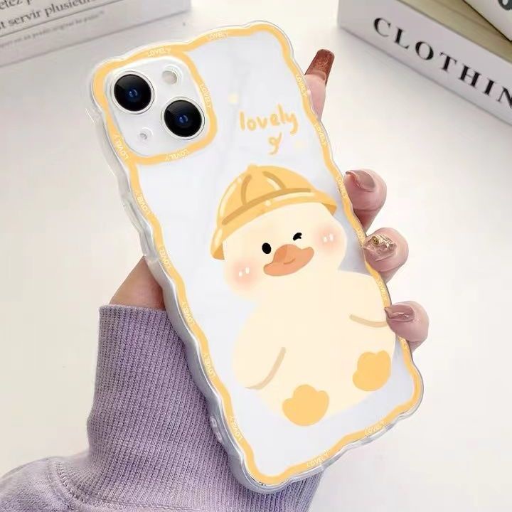 Soft Case Bahan TPU Desain Bebek Untuk Iphone 13 12 Mini 11 Pro X XR XS Max SE 2020 6 6S 7 8 Plus