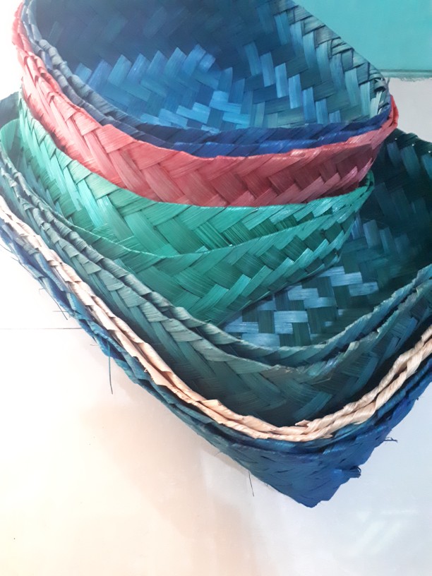 Sepasang Besek Warna / Mika Warna 20x30 Besek Bambu Besek Persegi Panjang Besek Murah