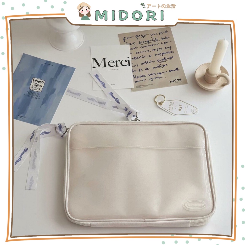 [MIDORI] Laptop Bag Pelindung Laptop Almost Blue - F0027