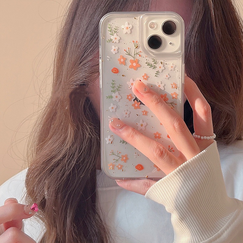 IPhone 13 12 11 Pro Max SE2020 X XR Xs Max 7 8 6 6s Plus Soft Case Pelindung Motif Bunga Kecil Untuk