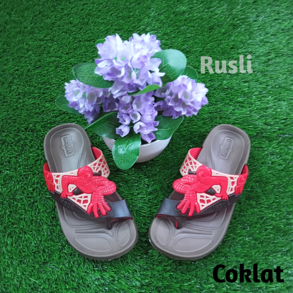 (COD) Sandal Jepit Karet Anak Remaja Motif Spiderman Irsoe 206