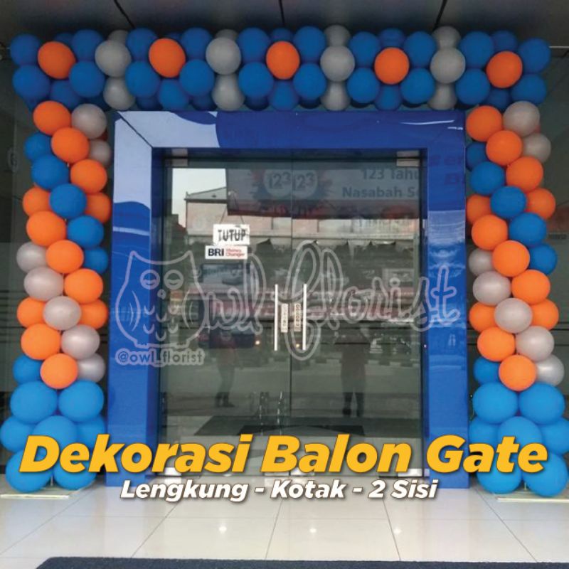 Balon Gate Dekorasi Surabaya Murah | Jasa Gapura Balon Garland Backdrop Pesta Ulang Tahun | Owl Florist