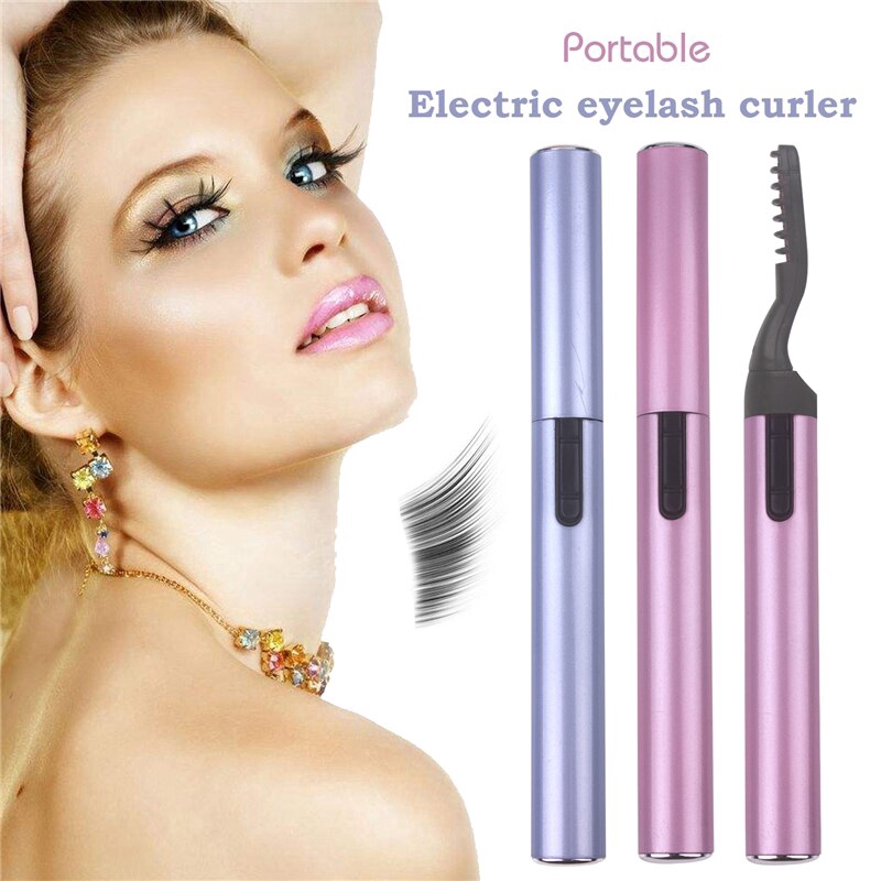 Electric Perm Heated Eyelash Curler Long Lasting Portable  Ironing Eyelashes Curling Curler Device
