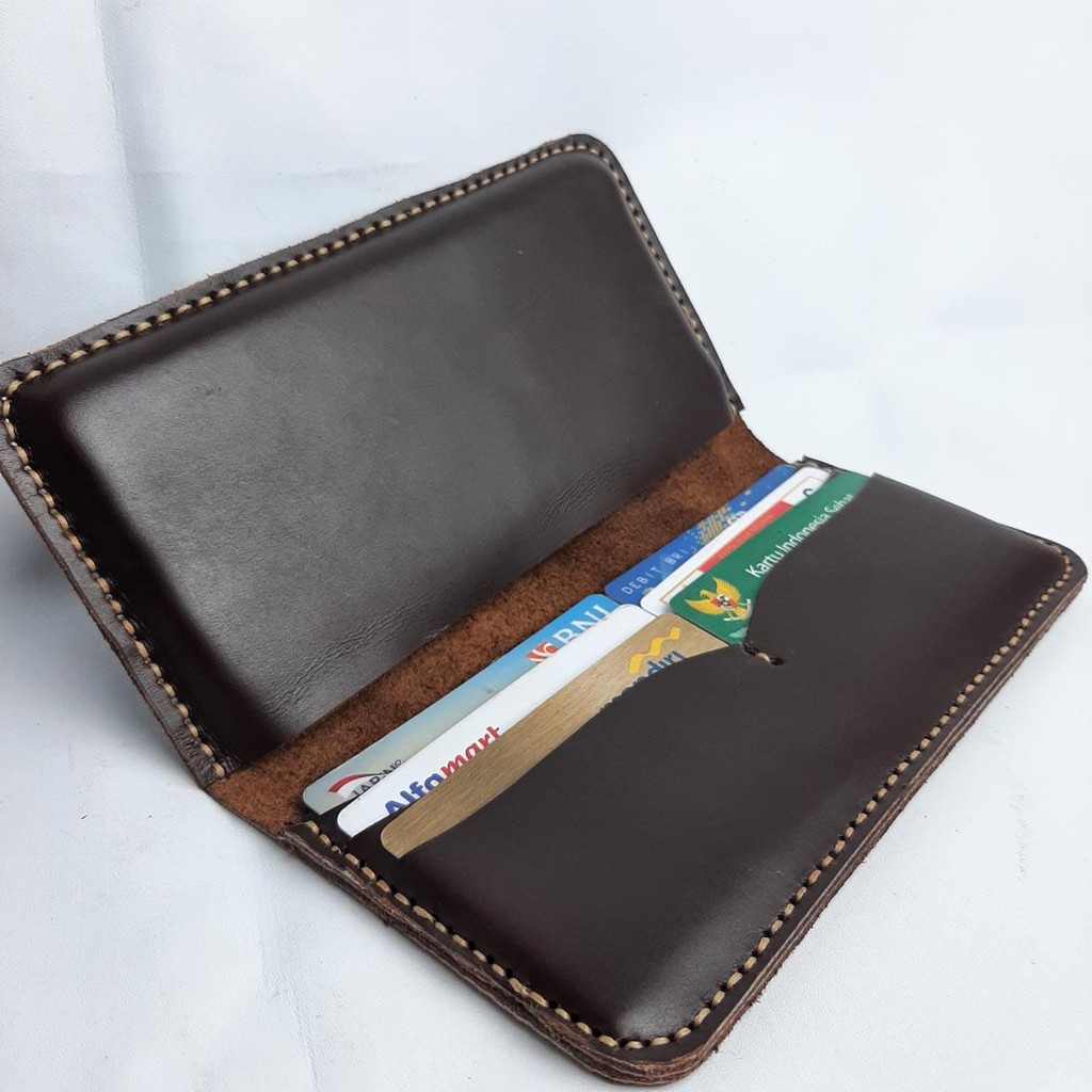 DOMPET KULIT ASLI SAPI PULL UP HANDMADE FULL SULAM ASLI GARUT