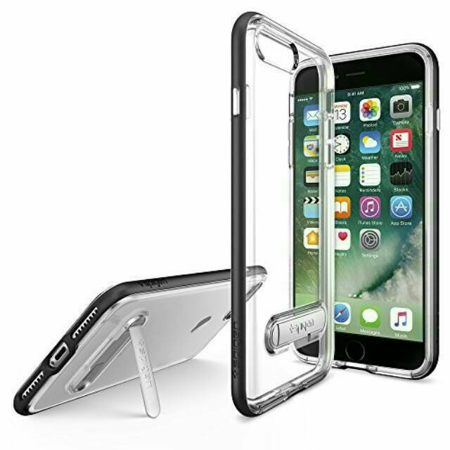 Spigen Iphone 7 Plus Case Crystal Hybrid - Black