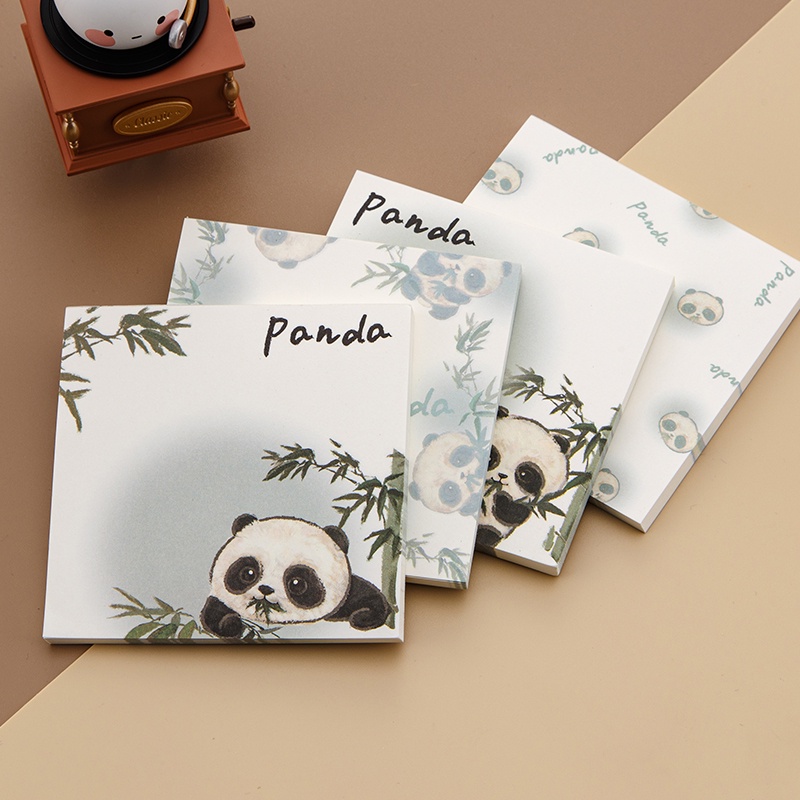 50 Lembar Sticky Notes Mini Portable Motif Panda Untuk Pelajar