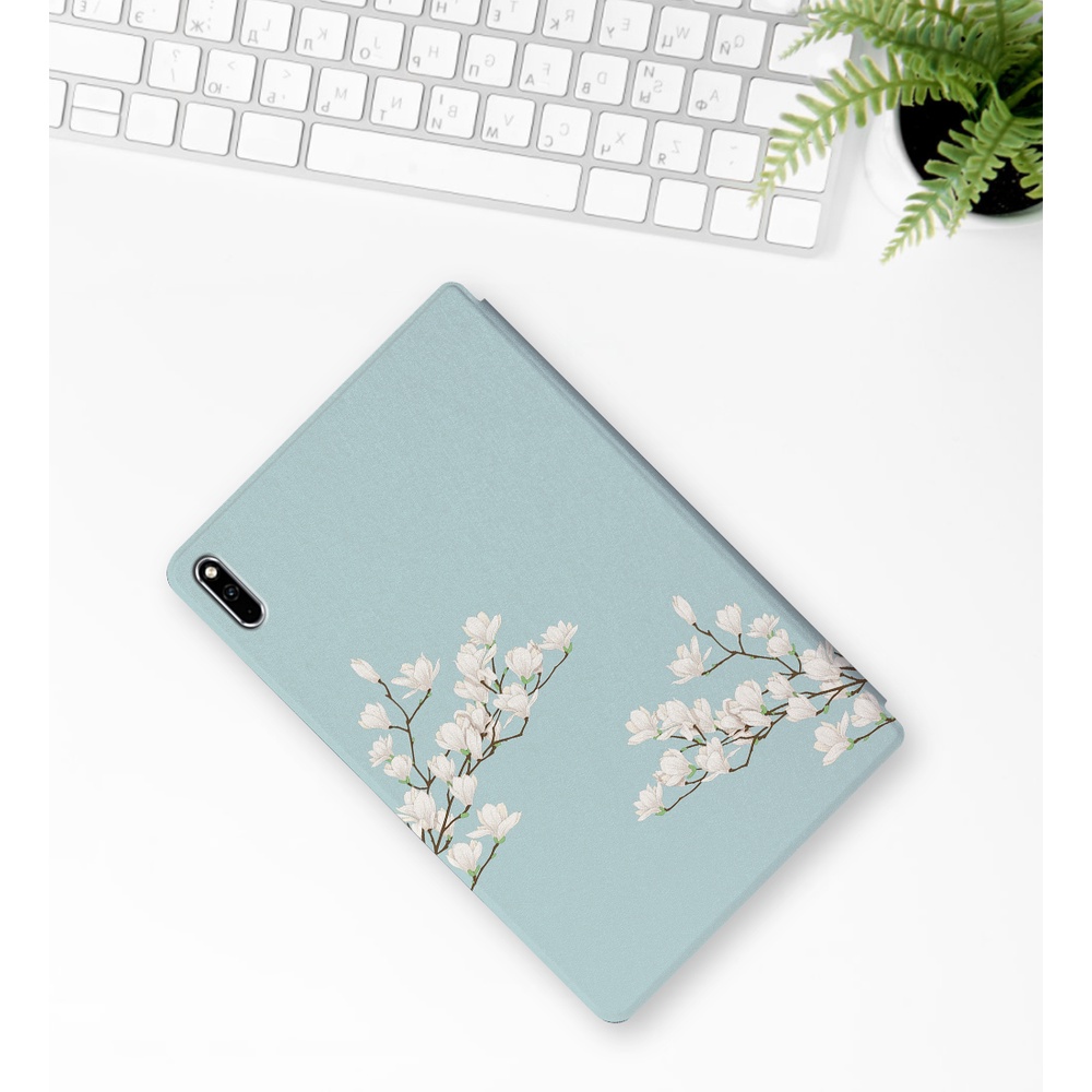 [Ready Stock] Untuk Huawei MatePad 10.8 (2020) SCMR-W09 SCMR-AL00 Fashion Tablet Pelindung Case MediaPad M6 10.8 (2019) SCM-AL09 Mekar Bunga Cantik Flip Stand Cover