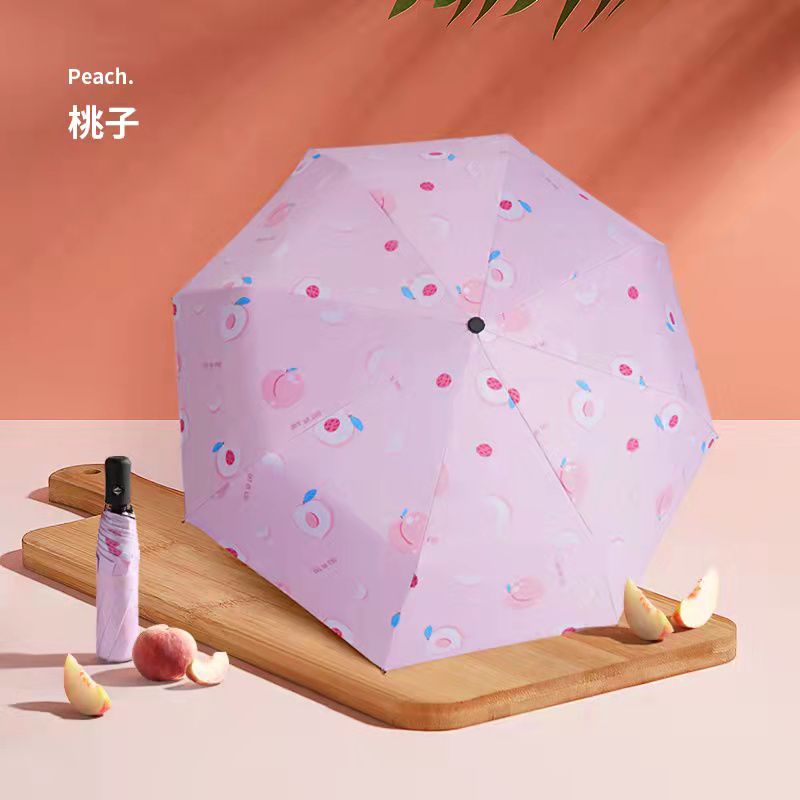 SHENAR , PAYUNG CORAK BUAH PAYUNG LIPAT PAYUNG LIPAT LAPISAN HITAM ANTI UV PAYUNG MAGIC UMBRELLA PAYUNG MAGIC 3D VIRAL - BISA COD