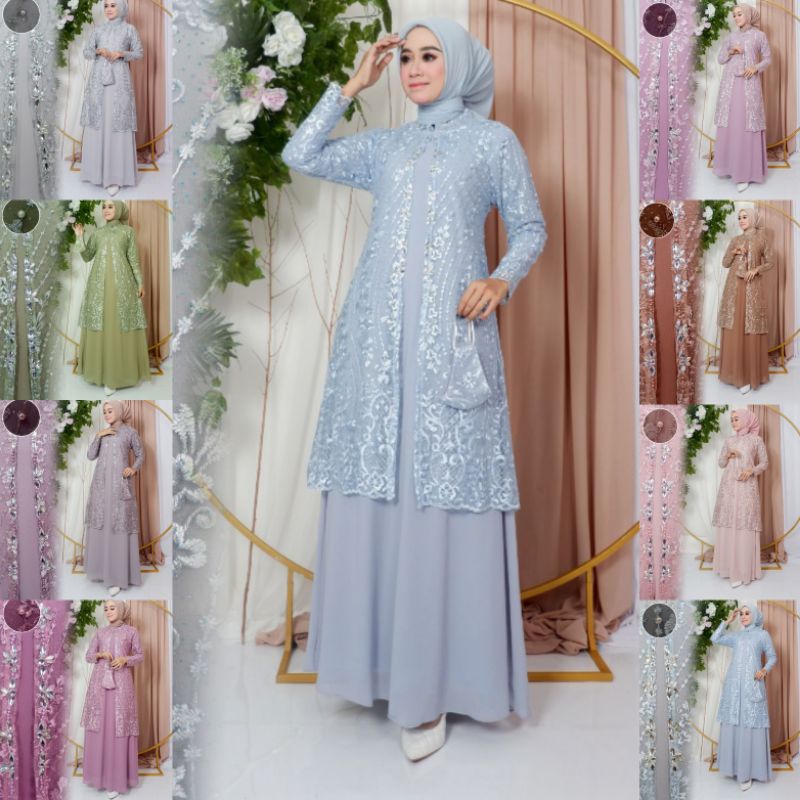 GAMIS SHABIRA // BAHAN TILLE BORDIR MUTIARA // By Ratu Kebaya