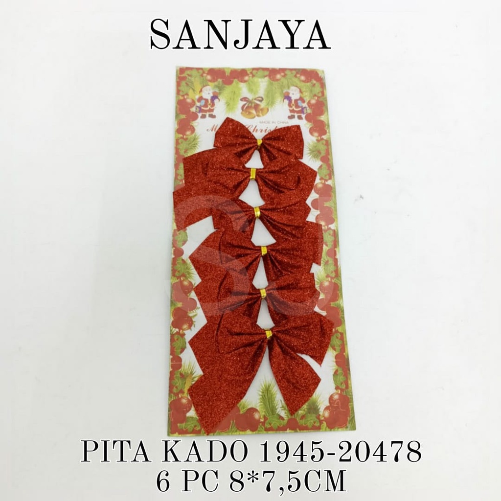 Gantungan Pita Parcel / Pita Natal Parcel Kado / Hiasan Dekorasi Pohon Natal / Natal Pita Kado 1945-20478