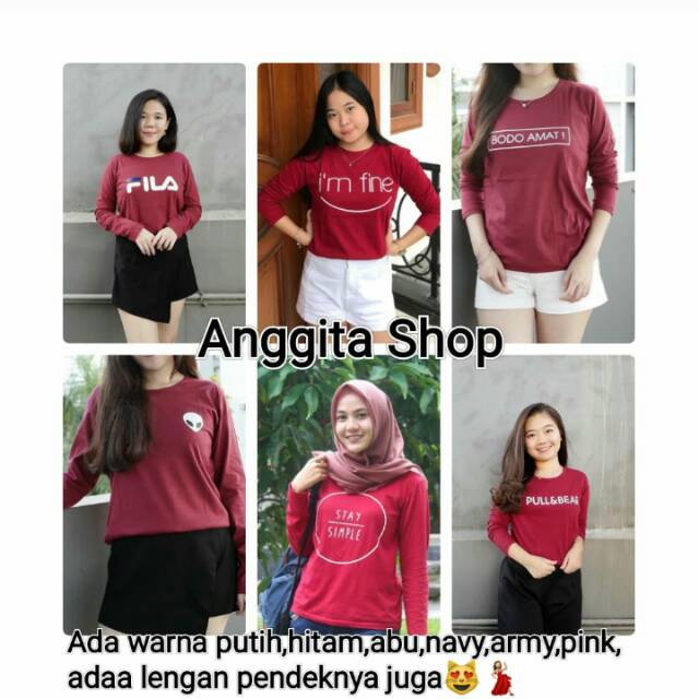 Baju wanita/kaos wanita lengan panjang/baju wanita lengan panjang/baju tumblr