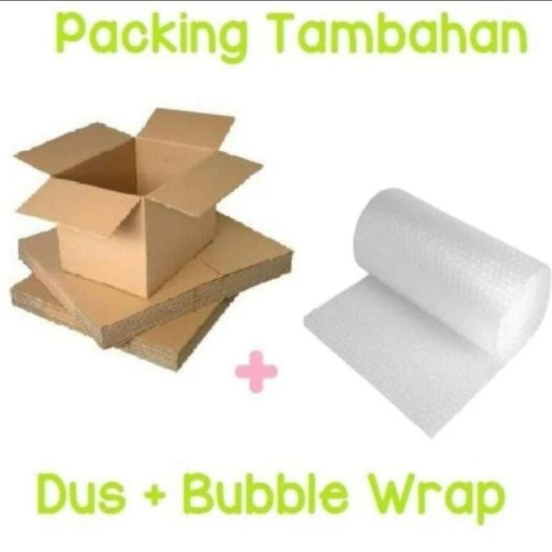 Bubble Wrap, Kardus, Kotak Sepatu, Plastik Tambahan Packing