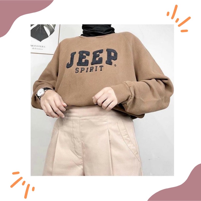 JEEP SPIRIT SWEATER OVERSIZE CREWNECK WANITA
