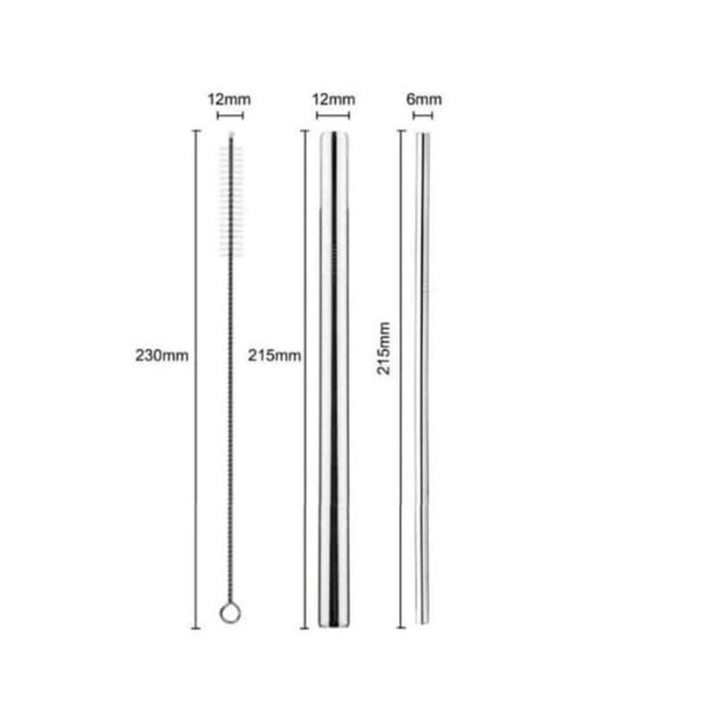 Sedotan Straw Stainless Steel Sikat Sedotan.