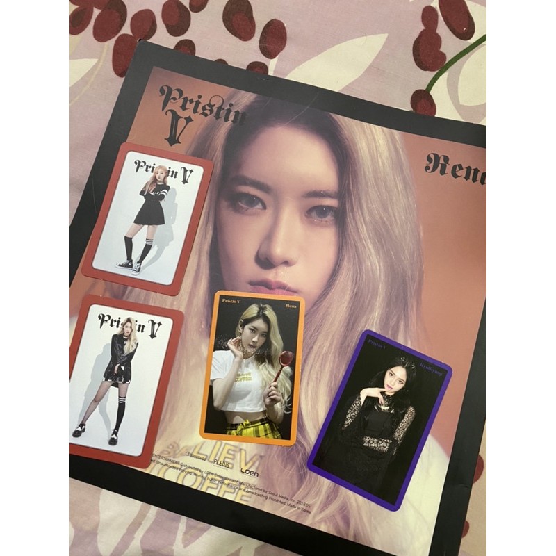 pristin v - like a v album with rena cover & rena, eunwoo, kyulkyung photocard