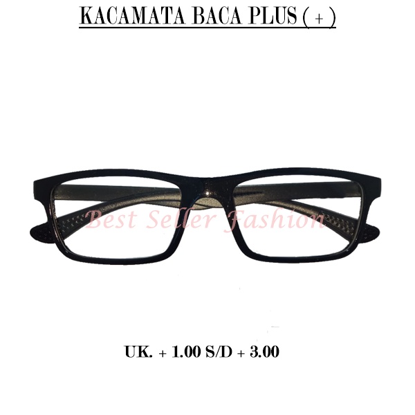 NEW !!!! KACAMATA RABUN DEKAT (+) +1.00 s/d +3.00 UNTUK (PRIA DAN WANITA) FRAME HITAM DESAIN TERBARU FREECASE