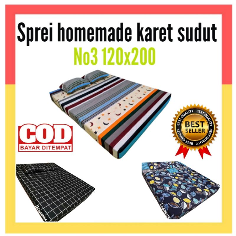 Promo Sprei Homemade Karet Sudut Springbed Karakter No3 120x200